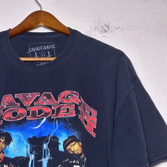 Savage Mode 2 Album Cover Graphic T-Shirt Men 2XL 21 Savage Metro Boomin Rap Tee - Picture 10 of 10